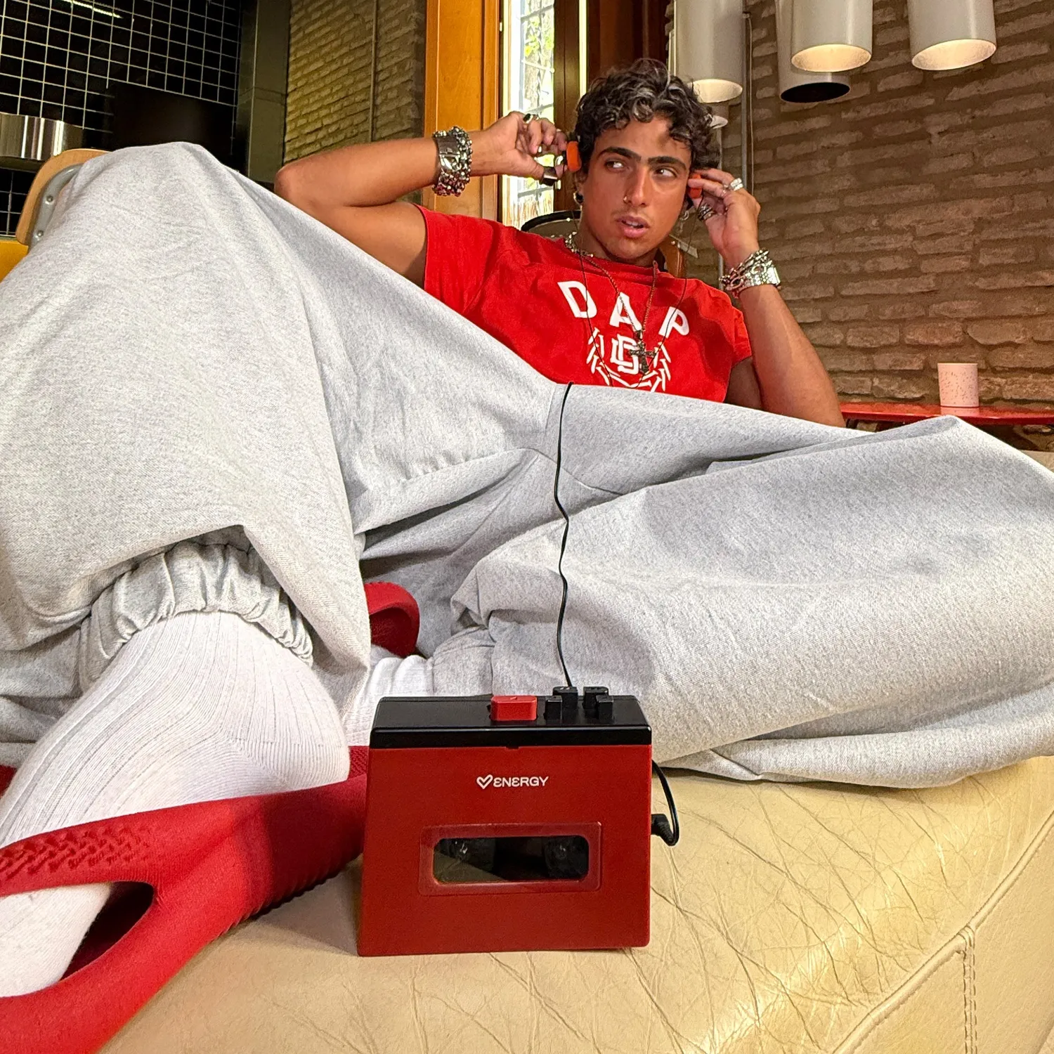 Energy Sistem Portable Cassette Player lecteur rouge Bluetooth