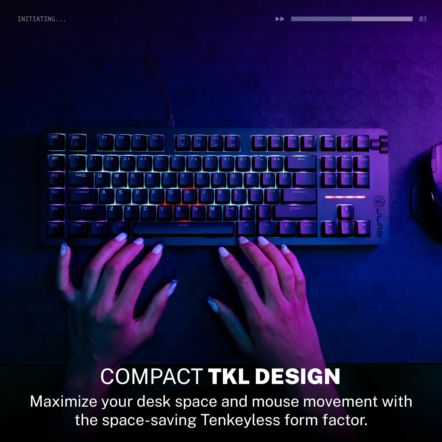 JLab Midnight TKL clavier gaming mécanique noir