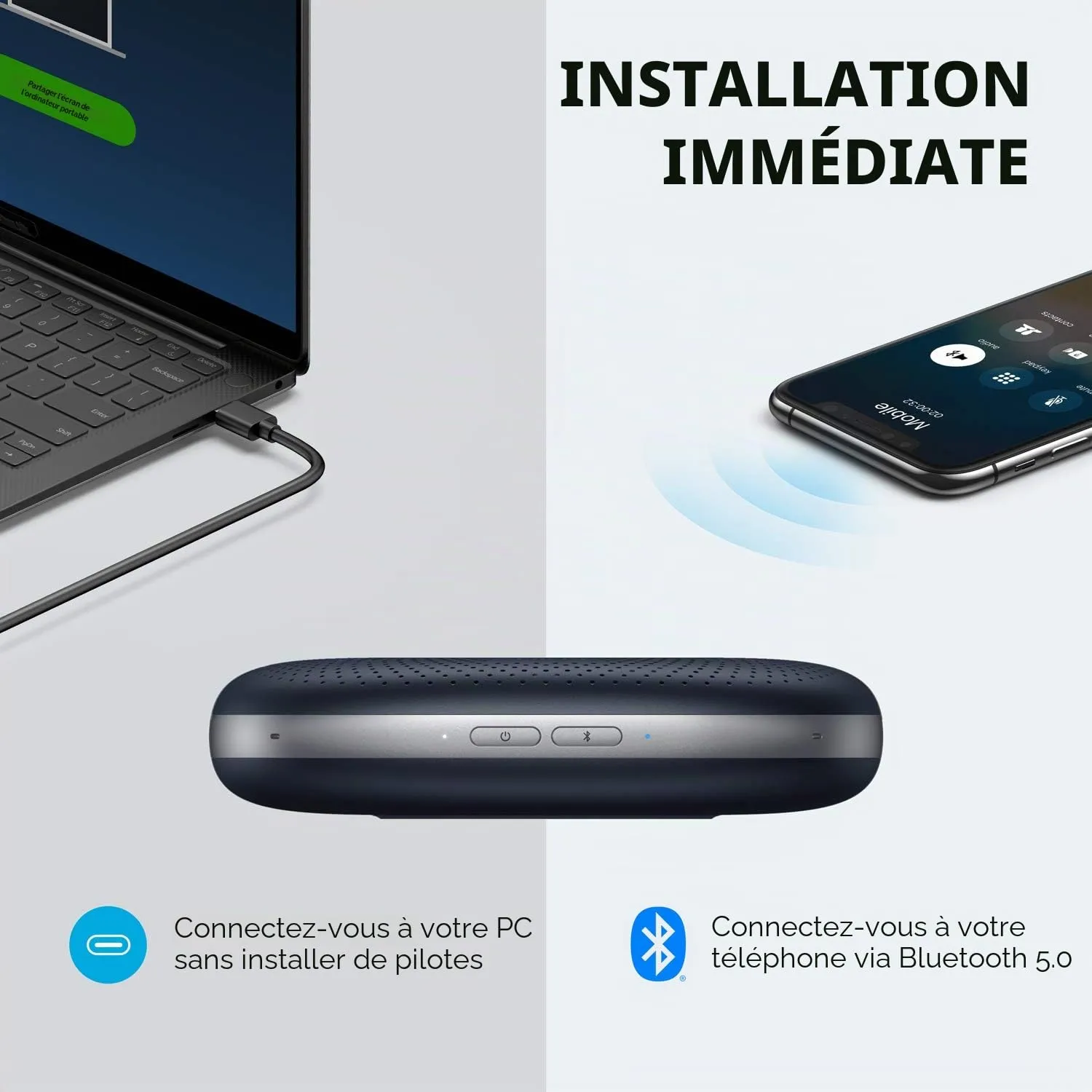 Soundcore PowerConf haut-parleur conférence bluetooth