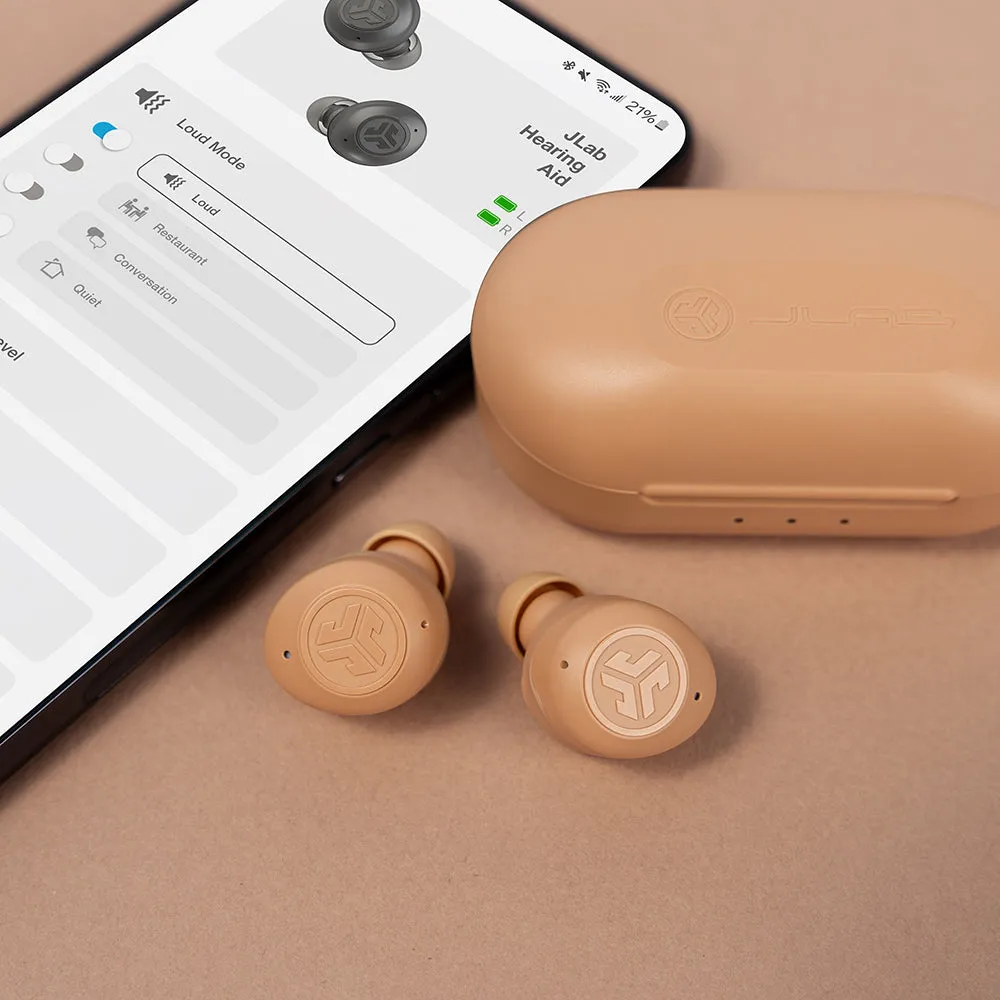 JLab Hear OTC aide auditive bluetooth beige 40h