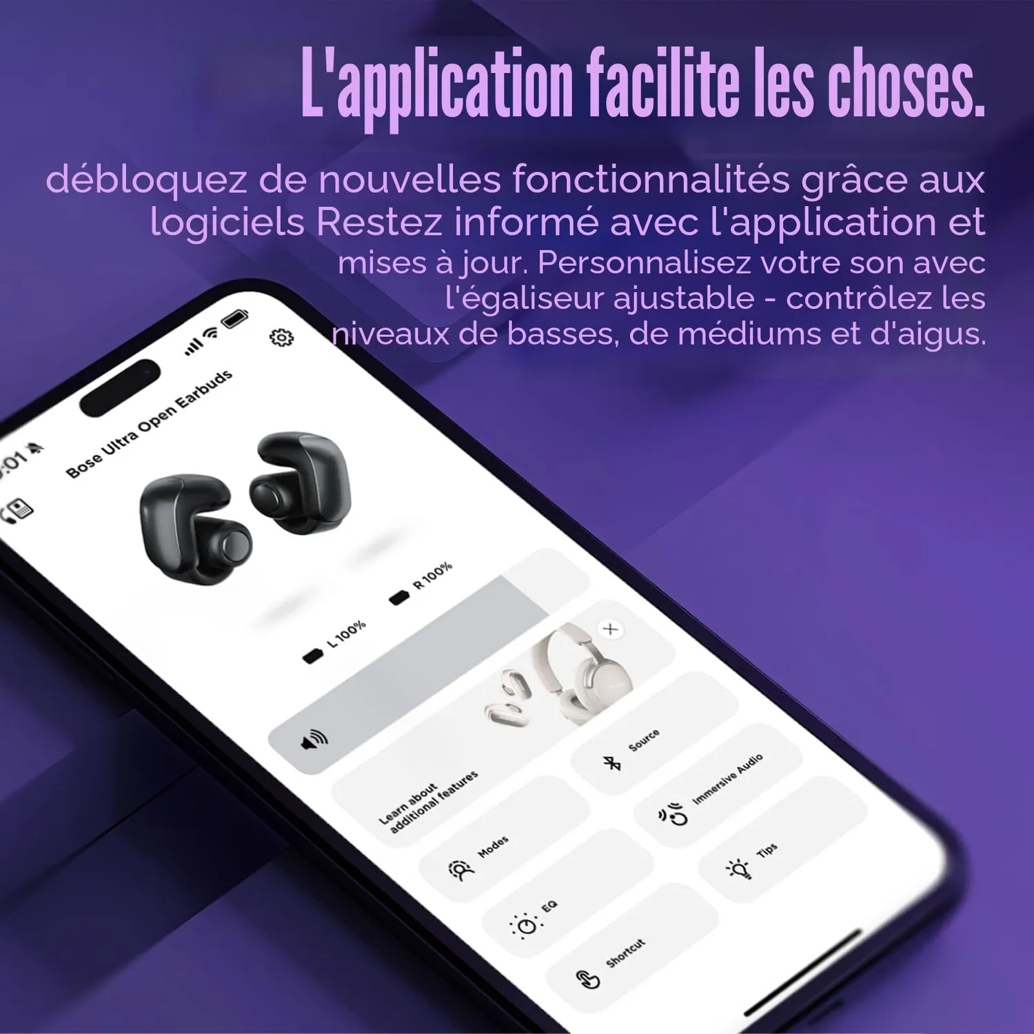 Bose Ultra Open Earbuds écouteurs ouverts Diamant 60e 48h