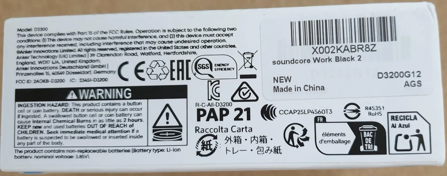 soundcore Work enregistreur vocal 64 Go noir minuit IA