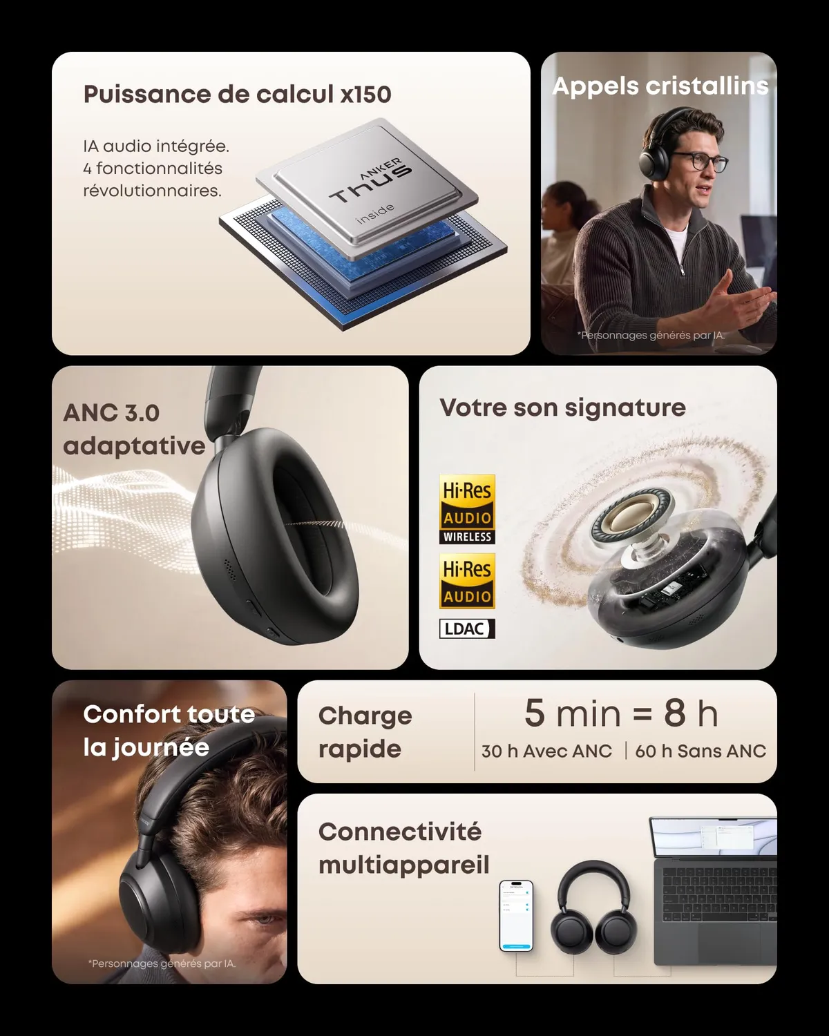 Soundcore Space 2 Pro casque circum-auriculaire son cristallin