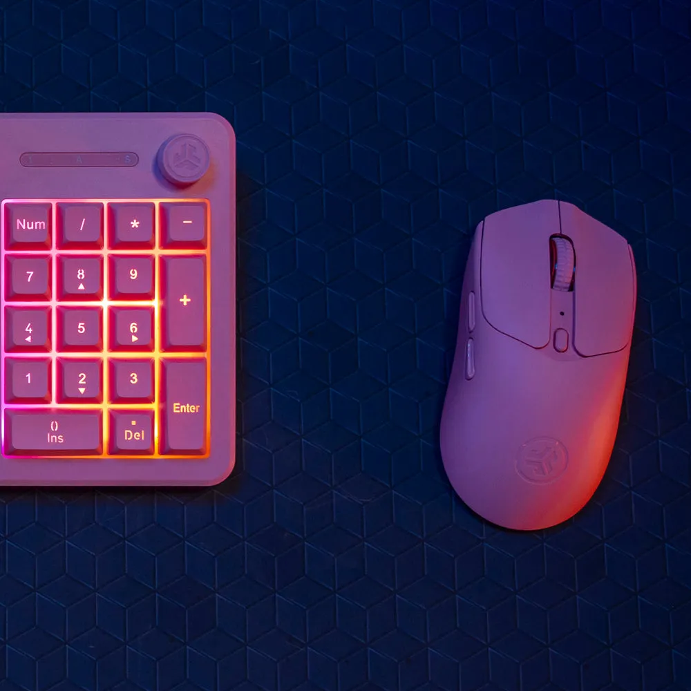 JLab Nightfall souris gaming sans fil rose 55g