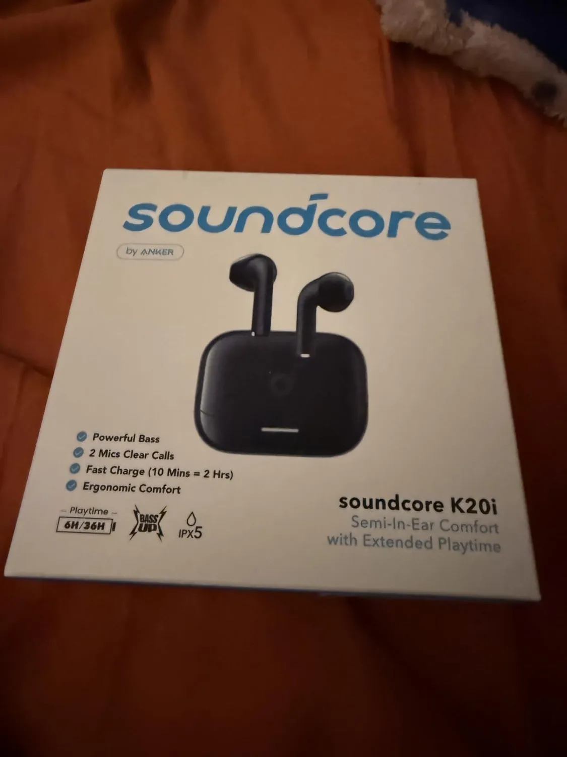 Soundcore K20i écouteurs Bluetooth noir semi-intra