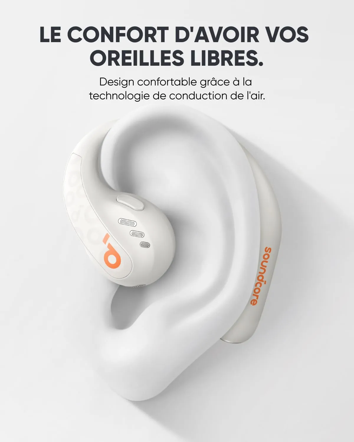 Soundcore AeroFit Pro écouteurs open-ear blanc forêt LDAC