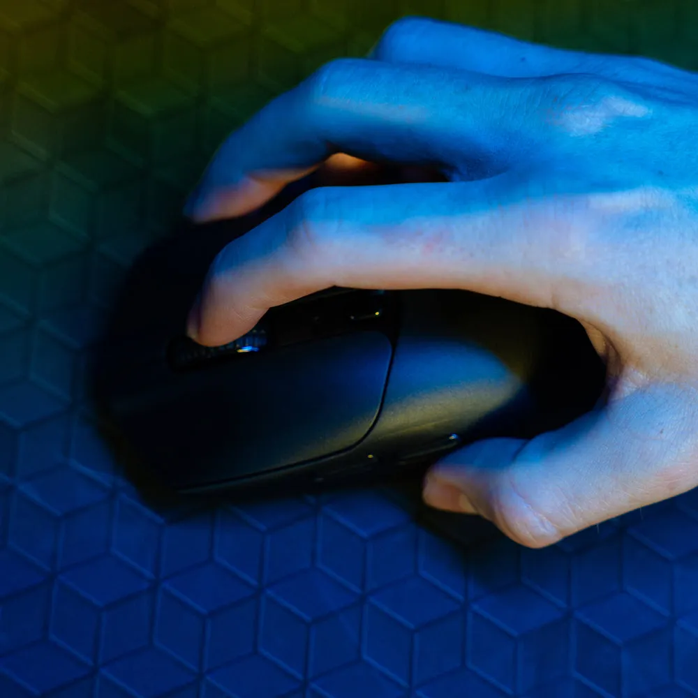 JLab Nightfall souris gaming sans fil noire 12K DPI