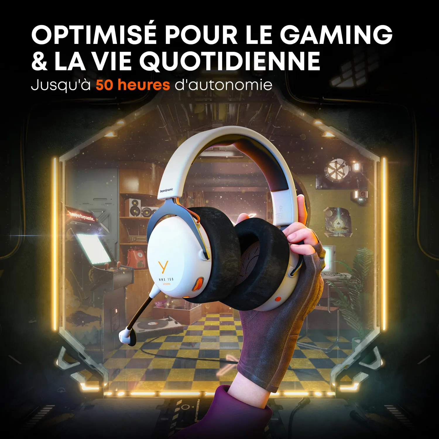 beyerdynamic MMX 150 Wireless casque gaming noir 50 h velours