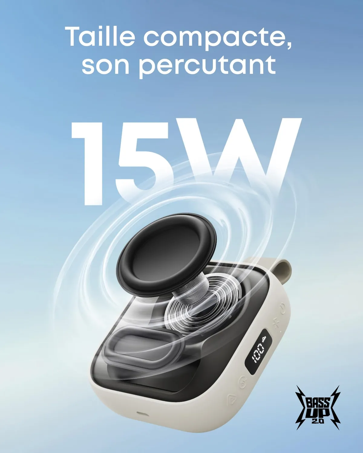 Soundcore Boom Go 3i enceinte Bluetooth portable beige