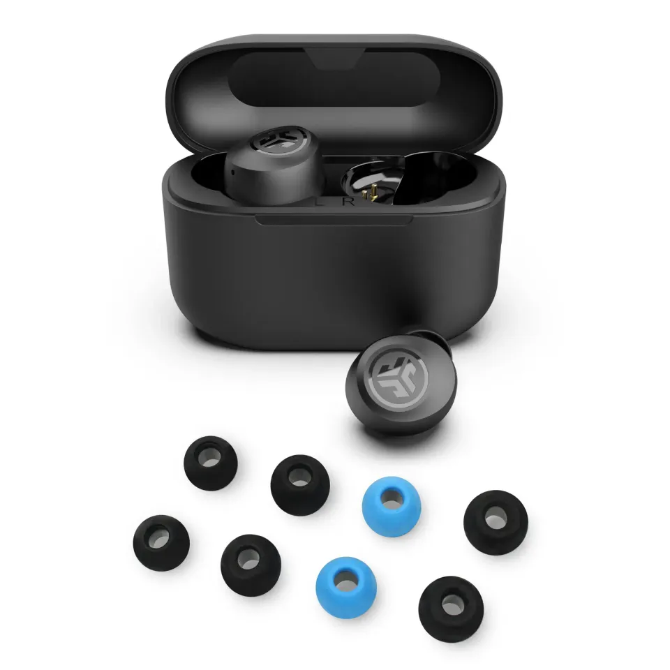 JLab Go Pop+ écouteurs wireless noirs coffret mousse