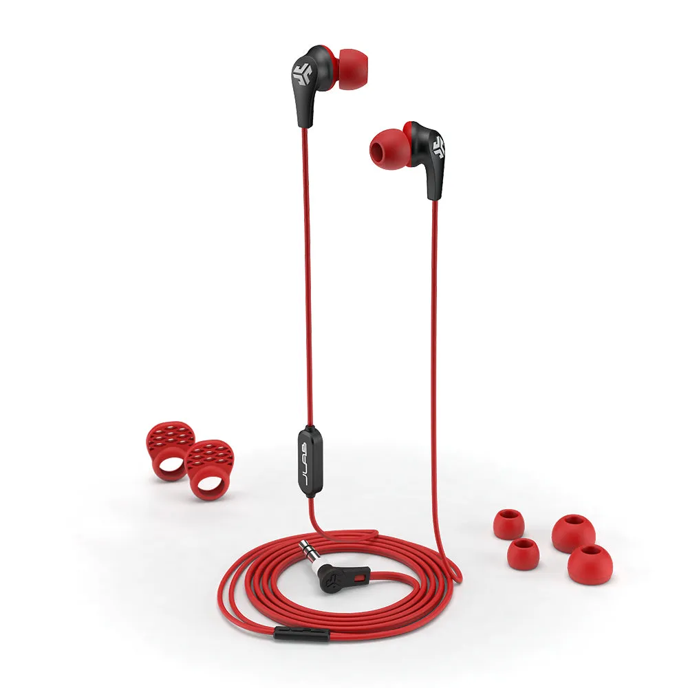 JLab JBuds Pro écouteurs filaires rouge jack