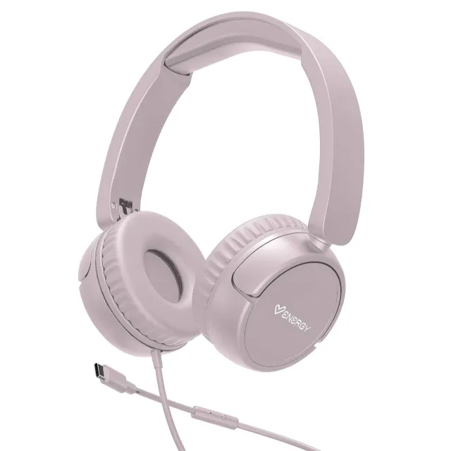 Energy Sistem Urban Headphones Type C casque rose USB-C Deep Bass