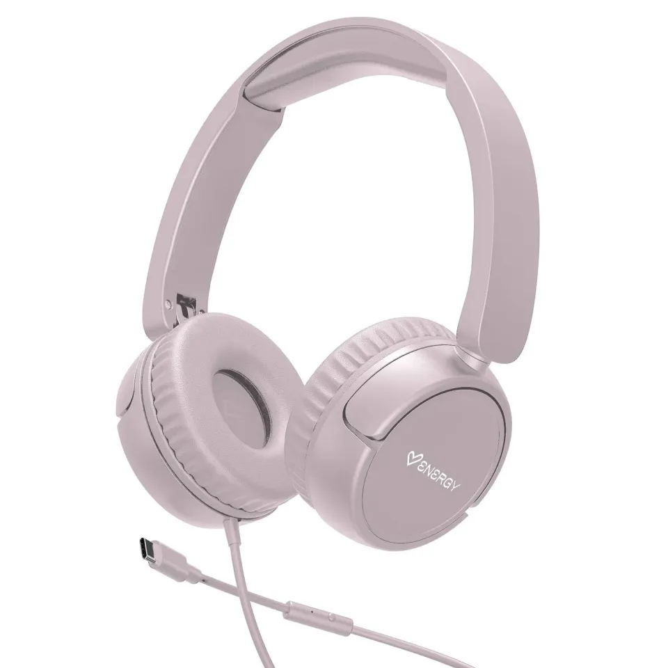 Energy Sistem Urban Headphones Type C casque rose USB-C Deep Bass